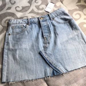 skirt - short light denim